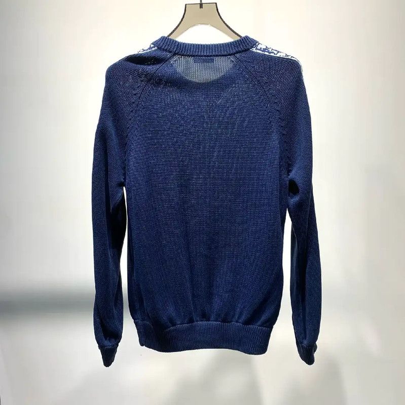 Dior Dior Men's Navy Cotton Pullover Sweater 0089 Size US S / EU 44-46 / 1 - 2 Thumbnail