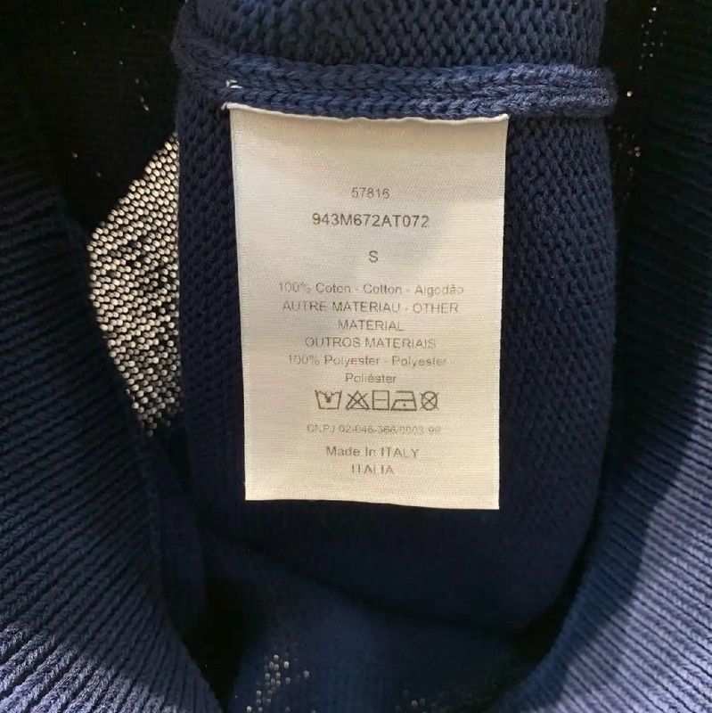 Dior Dior Men's Navy Cotton Pullover Sweater 0089 Size US S / EU 44-46 / 1 - 4 Thumbnail
