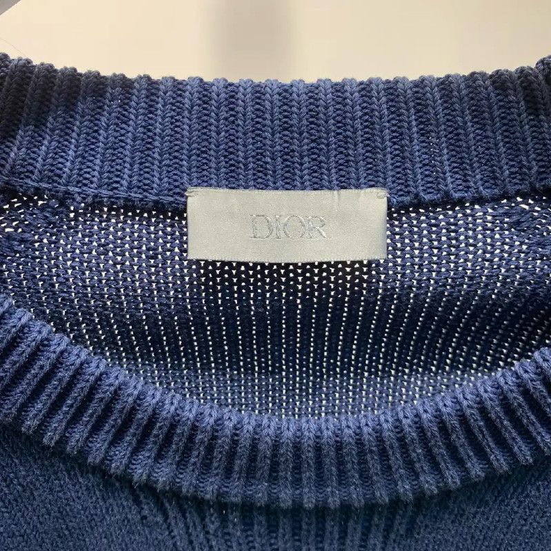 Dior Dior Men's Navy Cotton Pullover Sweater 0089 Size US S / EU 44-46 / 1 - 3 Thumbnail