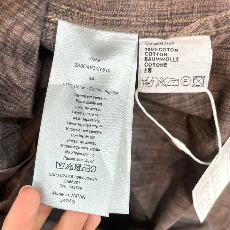Dior Dior Brown Cotton Men's Shirt 0089 Size US S / EU 44-46 / 1 - 6 Thumbnail