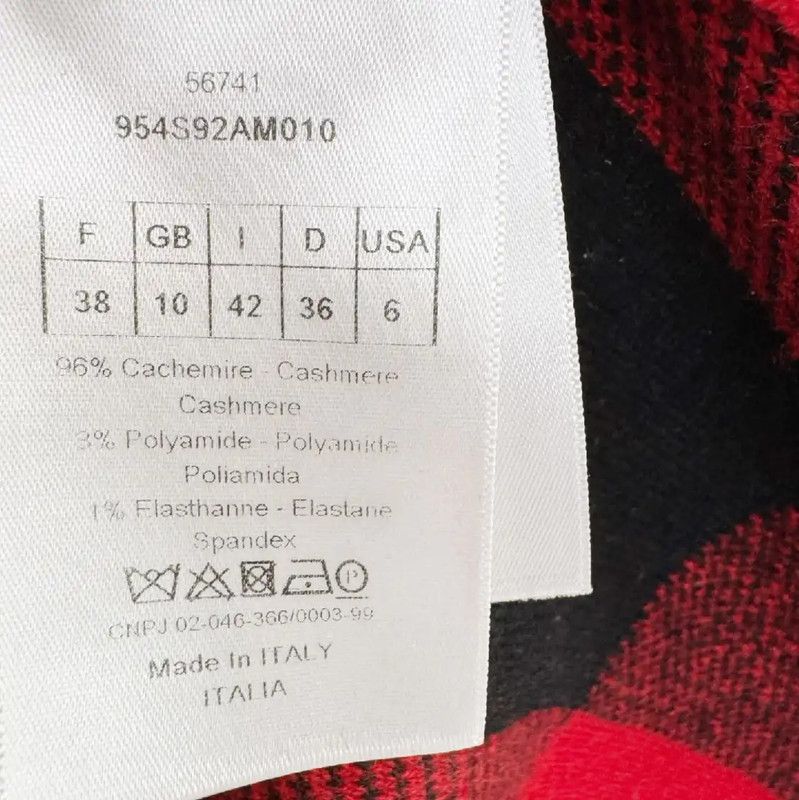 Dior Dior Red Checkered Long Sleeve Hoodie 0089 Size US M / EU 48-50 / 2 - 5 Thumbnail