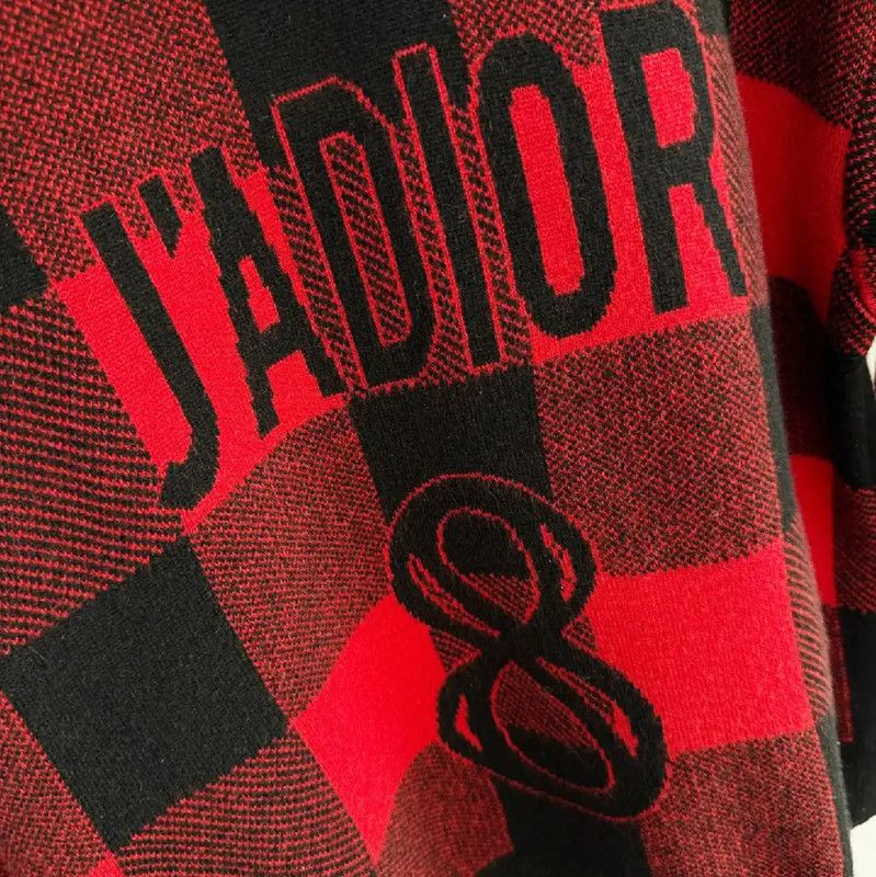 Dior Dior Red Checkered Long Sleeve Hoodie 0089 Size US M / EU 48-50 / 2 - 4 Thumbnail