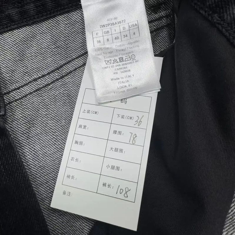 Dior Dior Black Cotton Logo Casual Pants 0089 Size US 27 - 4 Thumbnail