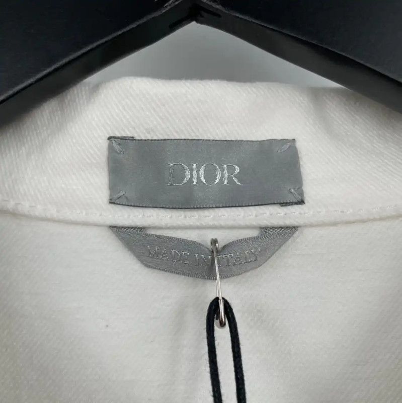 Dior Dior White Cotton Long Sleeve Men's Jacket 0089 Size US L / EU 52-54 / 3 - 3 Thumbnail