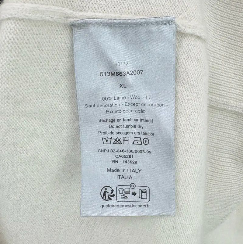 Dior Dior Beige Men's Sweater with Logo Design 0089 Size US XL / EU 56 / 4 - 4 Thumbnail