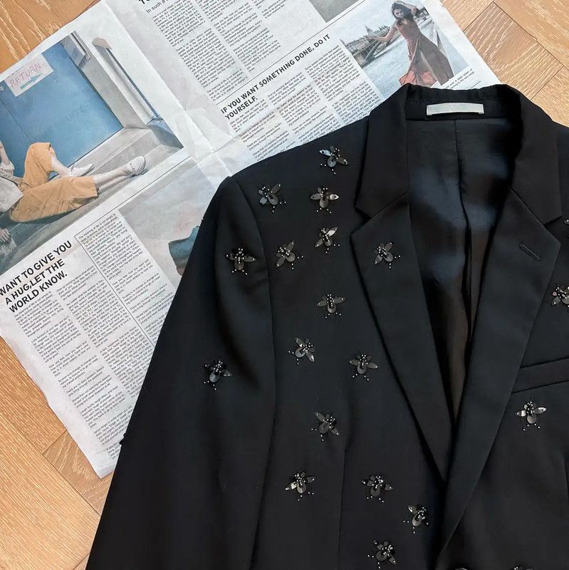 Dior Dior Black Men's Embellished Jacket 0089 Size US M / EU 48-50 / 2 - 6 Thumbnail