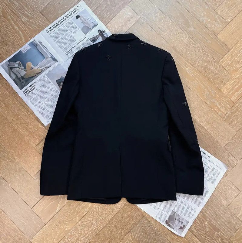 Dior Dior Black Men's Embellished Jacket 0089 Size US M / EU 48-50 / 2 - 2 Thumbnail