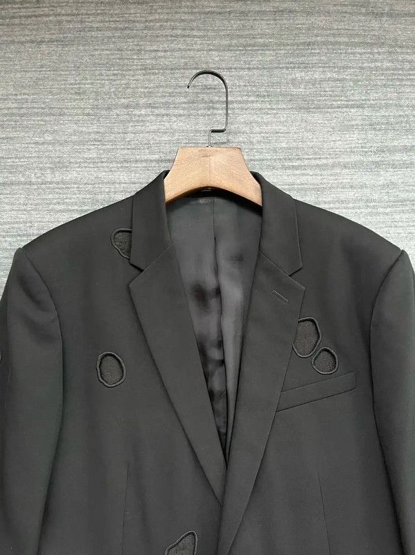 Dior Dior Black Wool Jacket with Distressed Details 0089 Size US L / EU 52-54 / 3 - 4 Thumbnail