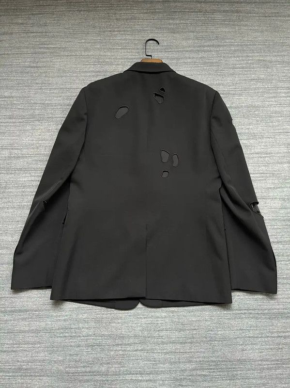 Dior Dior Black Wool Jacket with Distressed Details 0089 Size US L / EU 52-54 / 3 - 2 Thumbnail