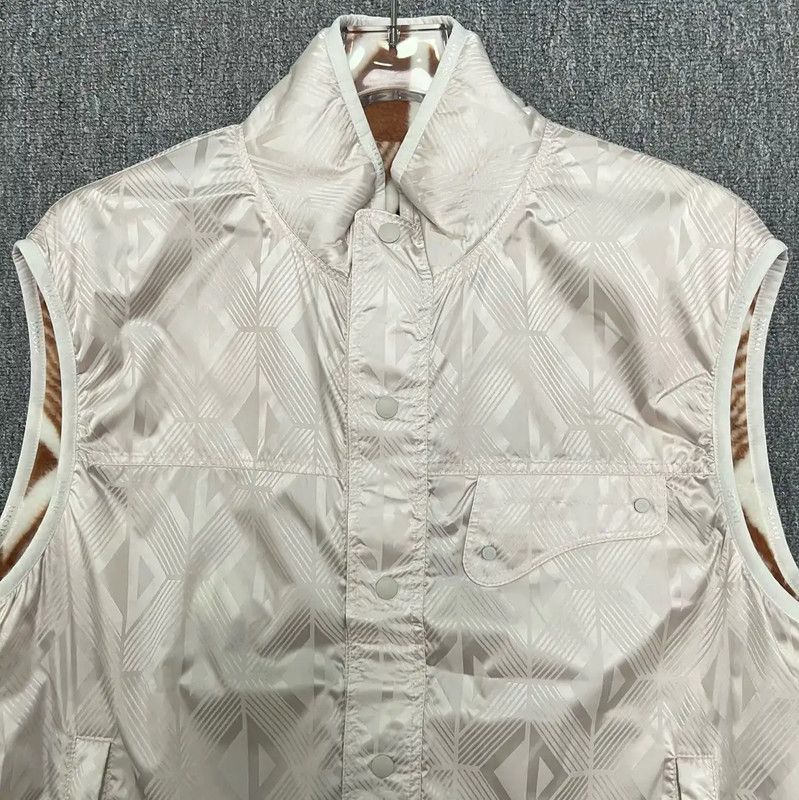Dior Dior Brown Wool Vest with Geometric Pattern 0089 Size US L / EU 52-54 / 3 - 7 Thumbnail