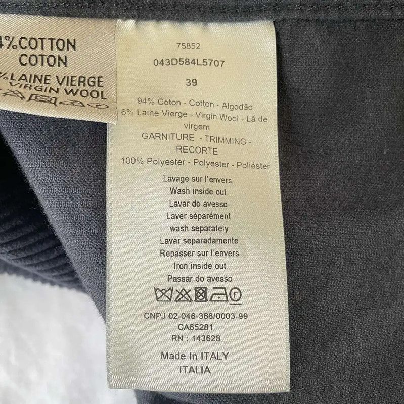 Dior Dior Men's Navy Cotton Long Sleeve Shirt 0089 Size US S / EU 44-46 / 1 - 4 Thumbnail