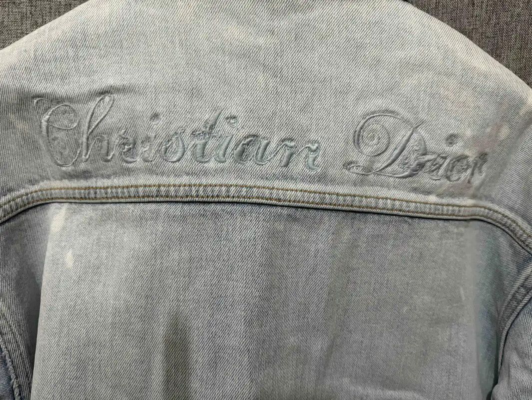 Dior Dior Men's Light Blue Cotton Embroidered Jacket 0089 Size US M / EU 48-50 / 2 - 3 Thumbnail