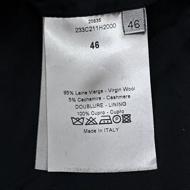 Dior Dior Black Wool Men's Blazer 0089 Size US S / EU 44-46 / 1 - 6 Thumbnail
