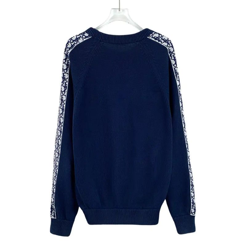 Dior Dior Men's Blue Cotton Sweater 0089 Size US L / EU 52-54 / 3 - 2 Thumbnail