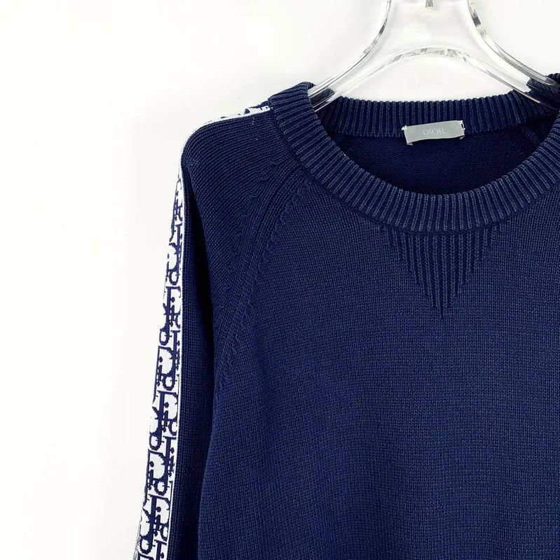 Dior Dior Men's Blue Cotton Sweater 0089 Size US L / EU 52-54 / 3 - 3 Thumbnail