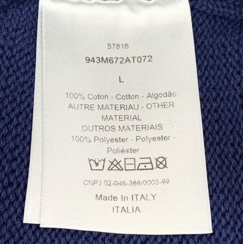 Dior Dior Men's Blue Cotton Sweater 0089 Size US L / EU 52-54 / 3 - 7 Thumbnail