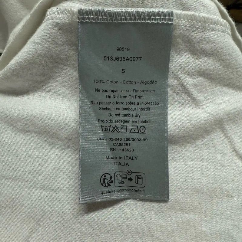 Dior Dior White Cotton Men's T-shirt 0089 Size US S / EU 44-46 / 1 - 4 Thumbnail