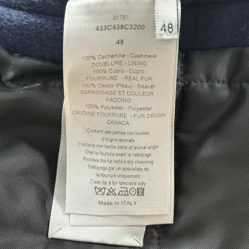 Dior Dior Men's Navy Cashmere Jacket 0089 Size US M / EU 48-50 / 2 - 4 Thumbnail