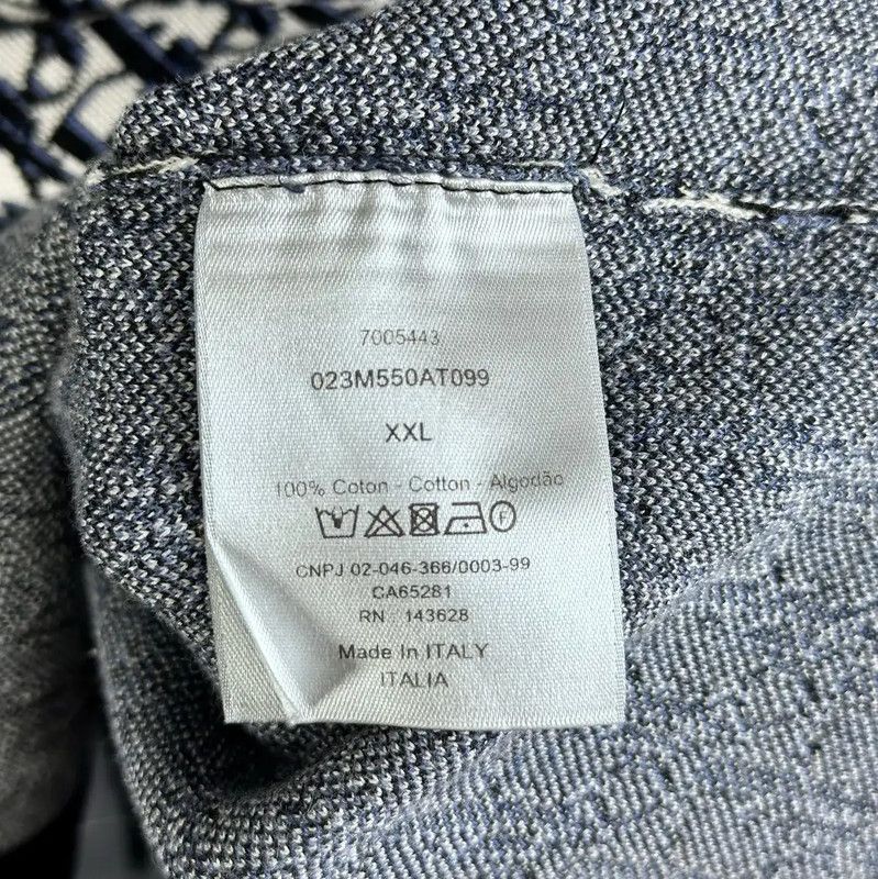 Dior Dior Blue Cotton Blend Long Sleeve Shirt 0089 Size US XXL / EU 58 / 5 - 4 Thumbnail