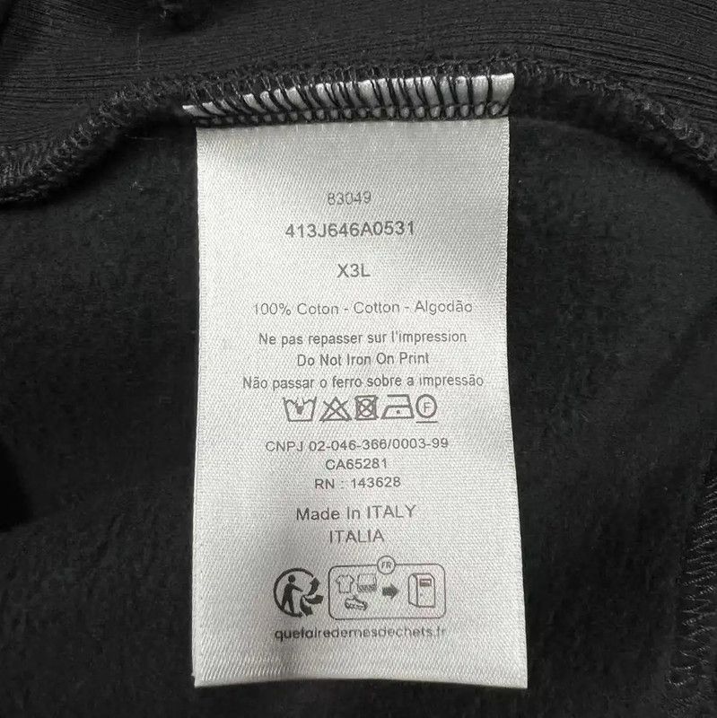 Dior Dior Black Cotton Men's XXXL Hoodie 0089 Size US XXL / EU 58 / 5 - 4 Thumbnail
