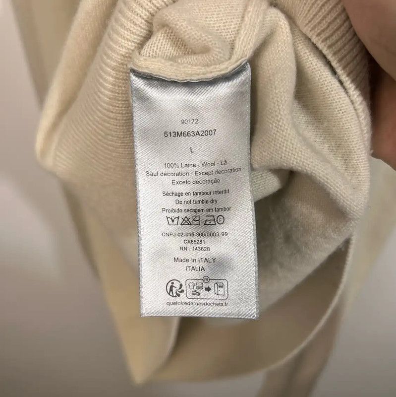 Dior Dior Beige Cashmere Sweater for Men 0089 Size US L / EU 52-54 / 3 - 4 Thumbnail