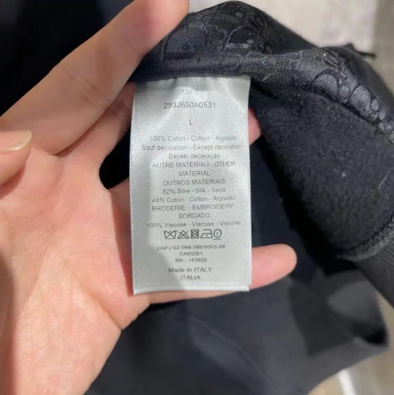 Dior Dior Men's Black Cotton Zip-Up Hoodie 0089 Size US L / EU 52-54 / 3 - 4 Thumbnail