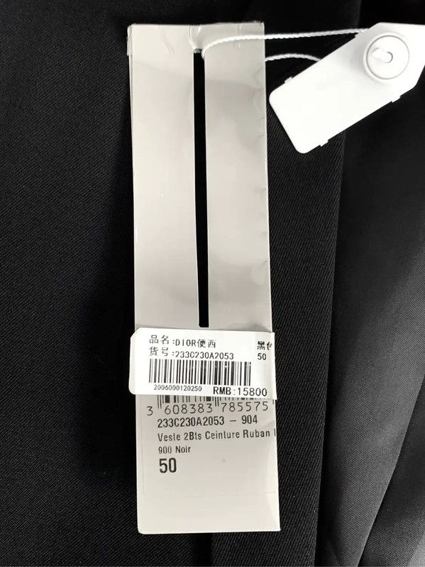 Dior Dior Men's Wool Jacket in Black and Gray 0089 Size US L / EU 52-54 / 3 - 5 Thumbnail