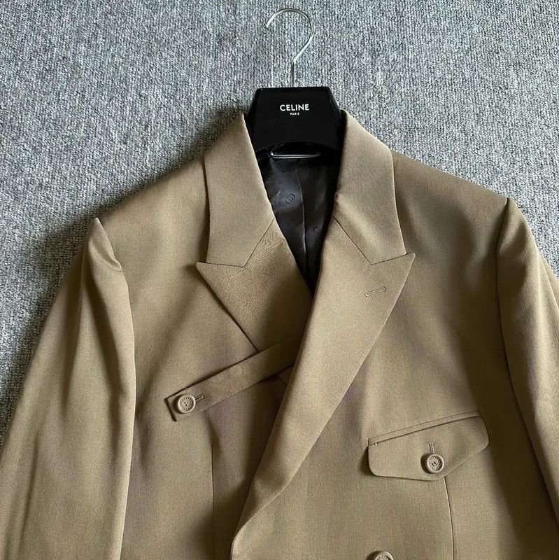 Dior Dior Men's Long Sleeve Wool Coat in Brown 0089 Size US XXL / EU 58 / 5 - 3 Thumbnail