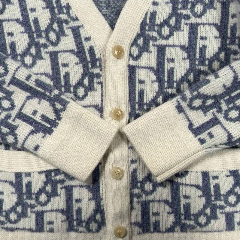 Dior Dior Men's Blue Cotton Cardigan 0089 Size US M / EU 48-50 / 2 - 5 Thumbnail
