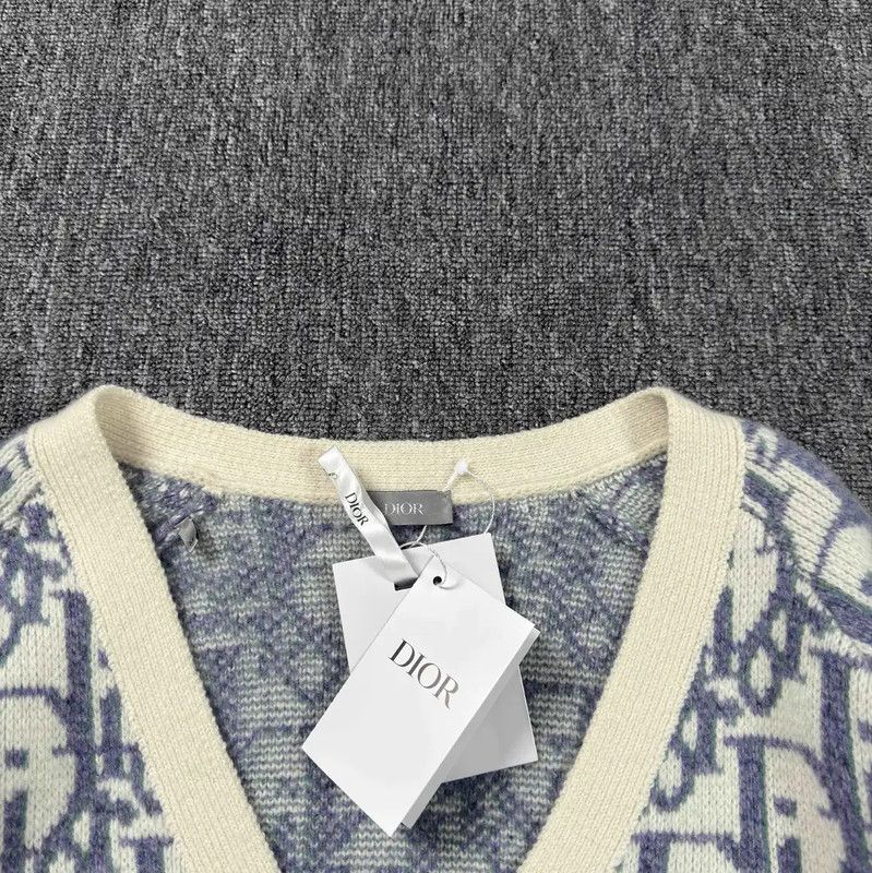 Dior Dior Men's Blue Cotton Cardigan 0089 Size US M / EU 48-50 / 2 - 3 Thumbnail