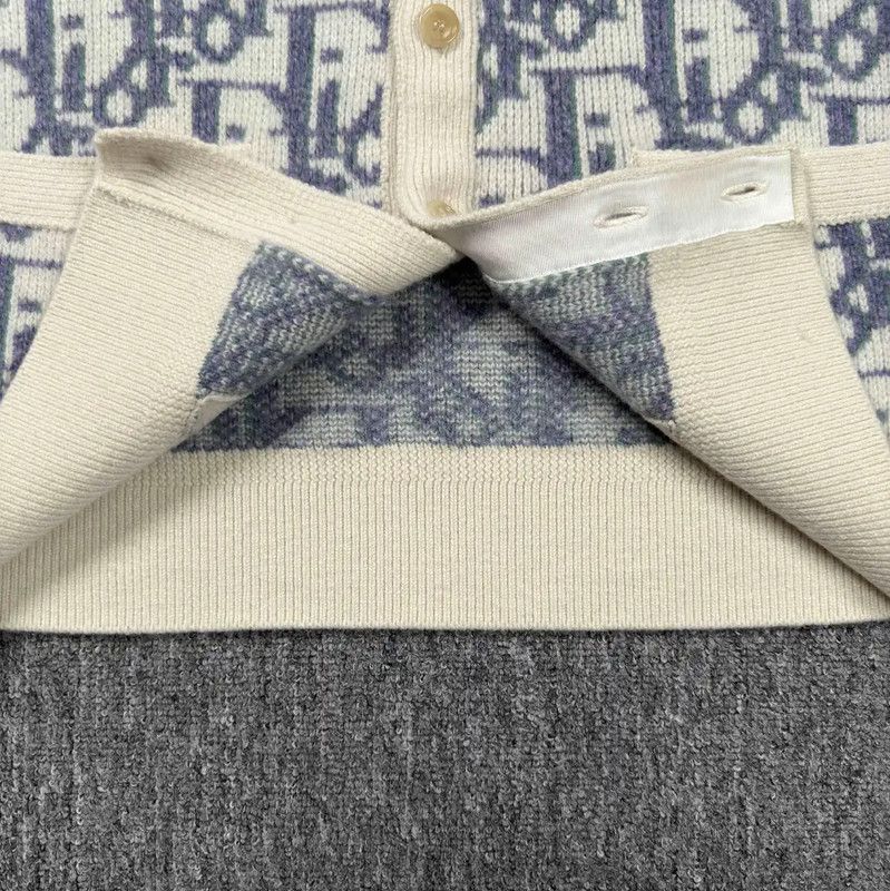 Dior Dior Men's Blue Cotton Cardigan 0089 Size US M / EU 48-50 / 2 - 6 Thumbnail