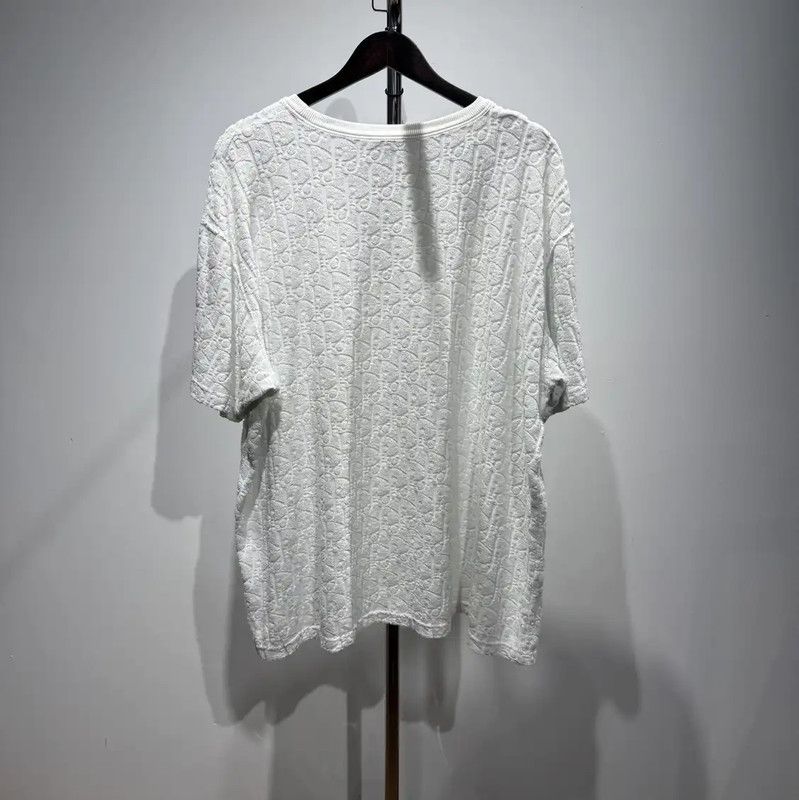 Dior Dior Men's White Cotton Blend T-Shirt 0089 Size US XXL / EU 58 / 5 - 2 Thumbnail