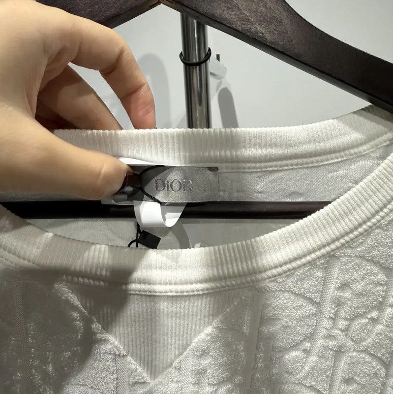 Dior Dior Men's White Cotton Blend T-Shirt 0089 Size US XXL / EU 58 / 5 - 3 Thumbnail