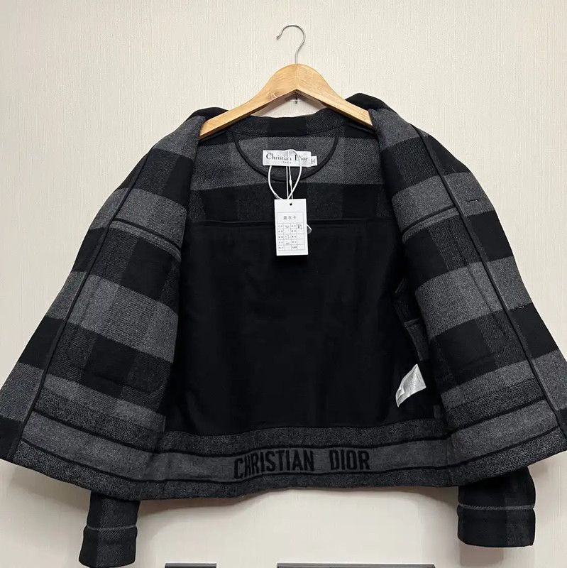 Dior Dior Black and Gray Wool Men's Jacket 0089 Size US M / EU 48-50 / 2 - 3 Thumbnail
