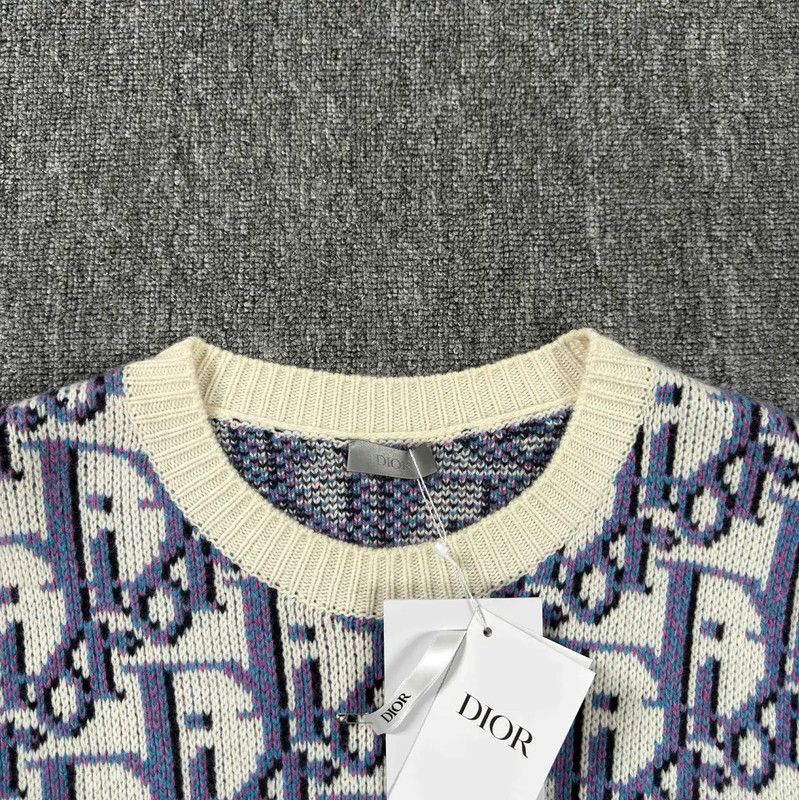 Dior Dior Blue Wool Pullover Sweater for Men 0089 Size US XL / EU 56 / 4 - 3 Thumbnail
