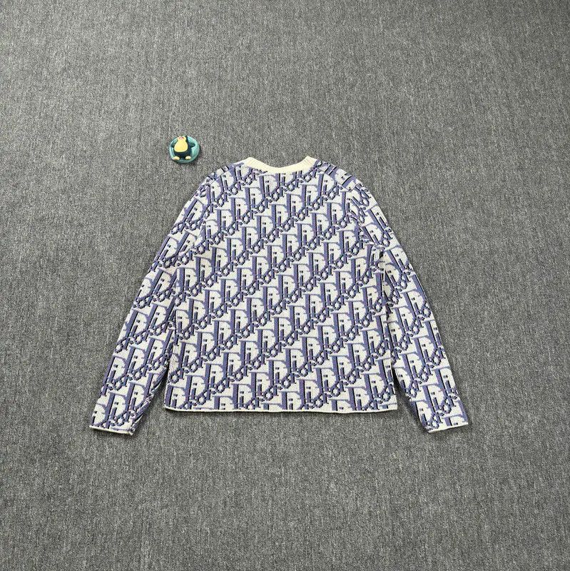 Dior Dior Blue Wool Pullover Sweater for Men 0089 Size US XL / EU 56 / 4 - 2 Thumbnail