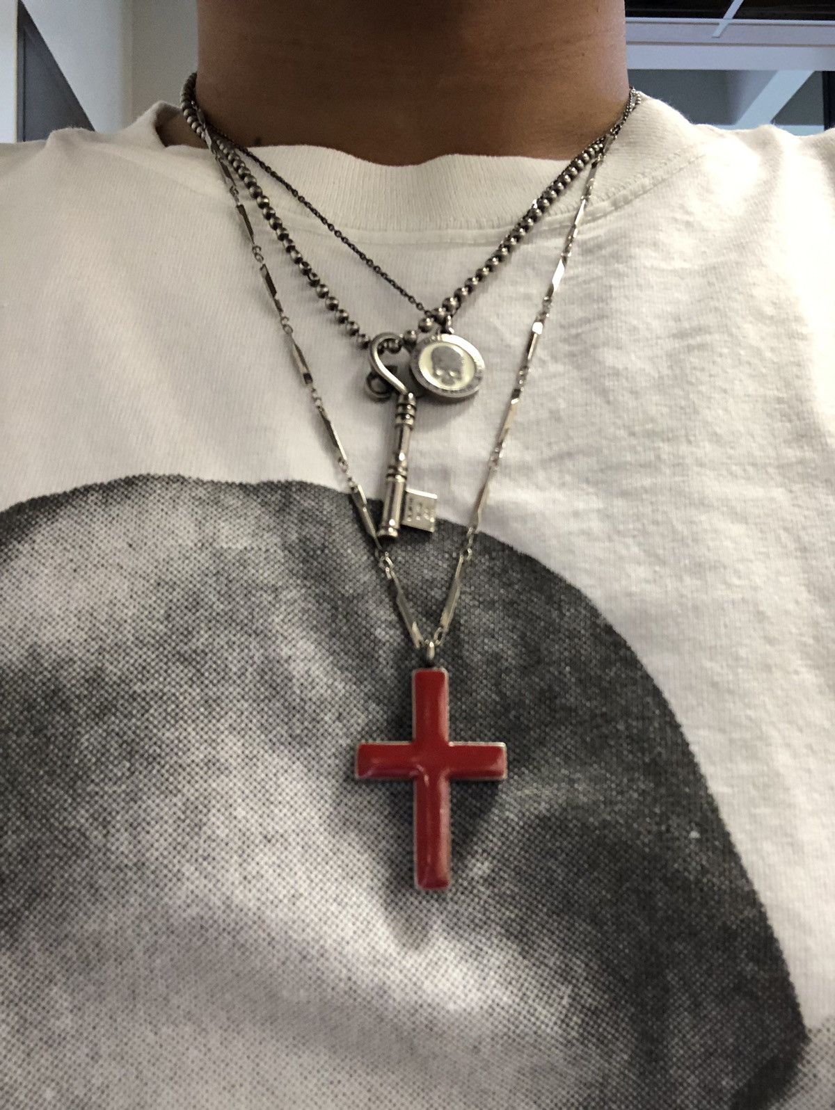 Undercover Undercober Witch Division Red Cross Necklace