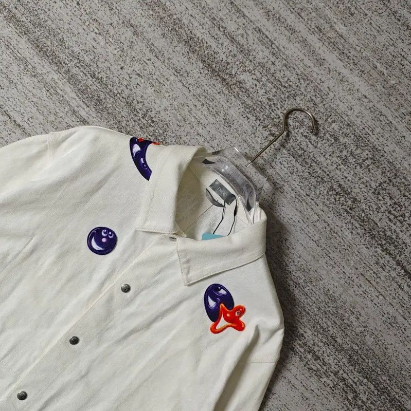 Dior Dior White Cotton Embroidered Long Sleeve Shirt 0089 Size US XL / EU 56 / 4 - 4 Thumbnail