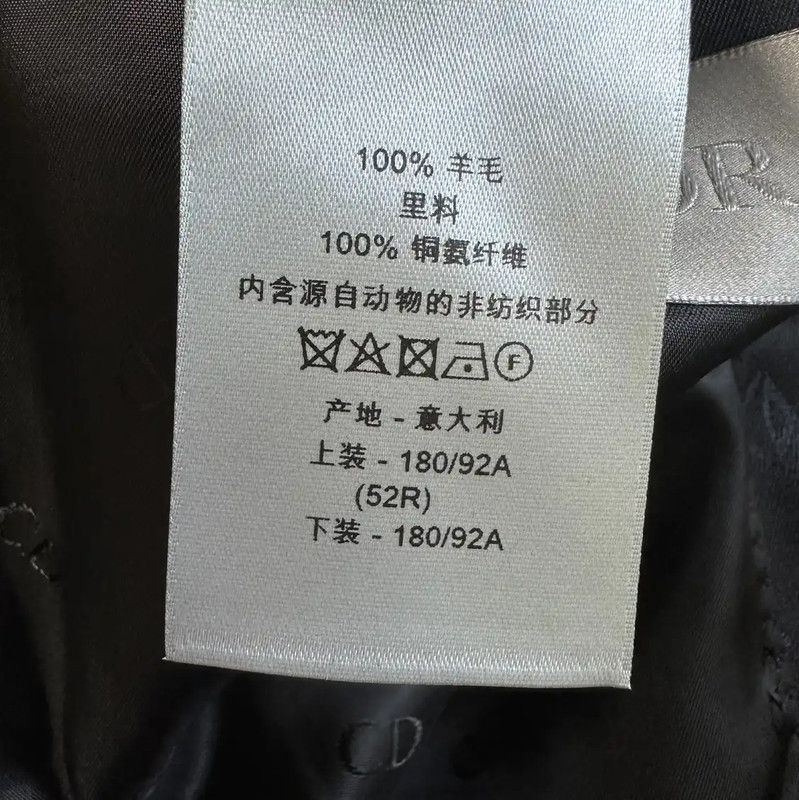 Dior Dior Black Wool Logo Long Coat for Men 0089 Size US XL / EU 56 / 4 - 9 Thumbnail