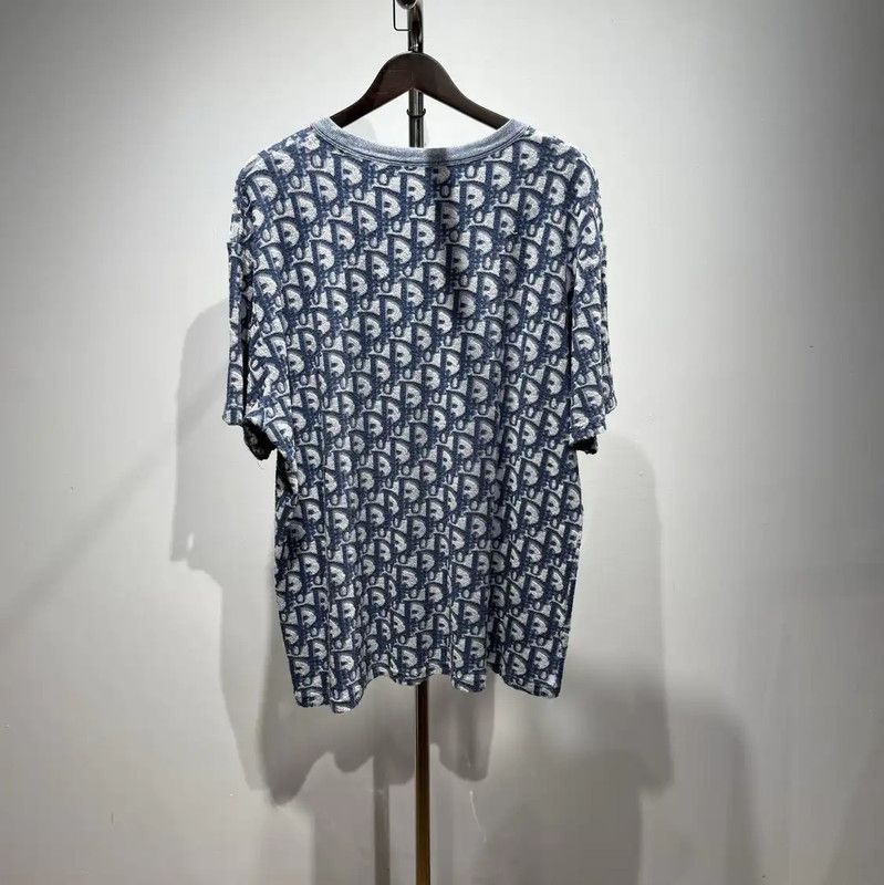 Dior Dior Blue Cotton Blend Men's T-Shirt XXL 0089 Size US XXL / EU 58 / 5 - 2 Thumbnail