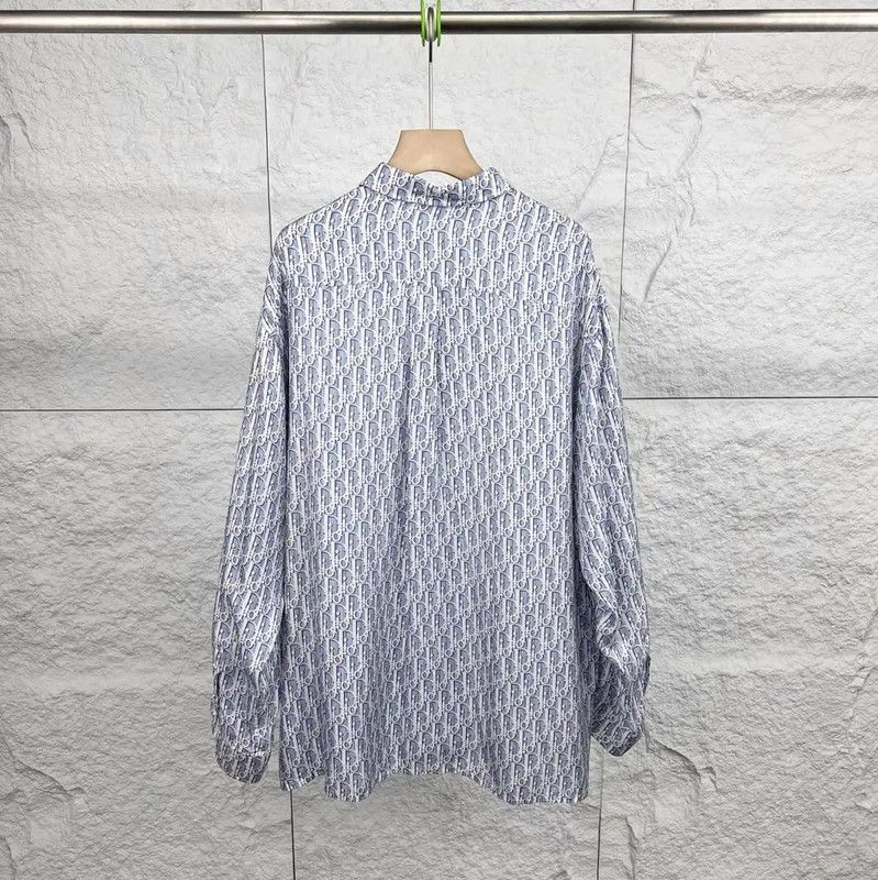 Dior Dior Blue Cotton Long Sleeve Shirt for Men 0089 Size US M / EU 48-50 / 2 - 2 Thumbnail