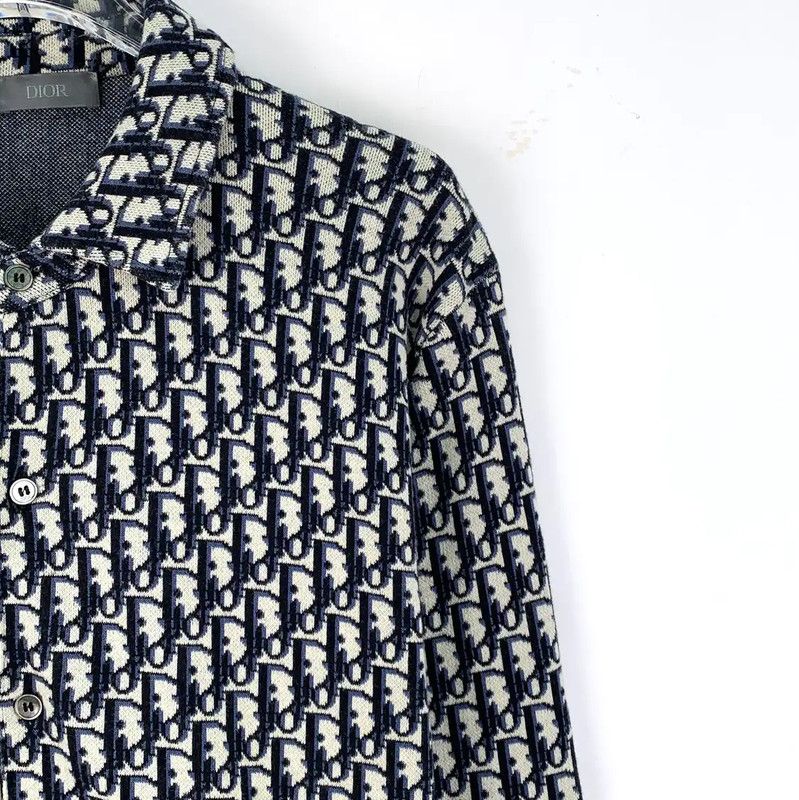 Dior Dior Men's Cotton Shirt in Deep Blue 0089 Size US S / EU 44-46 / 1 - 3 Thumbnail