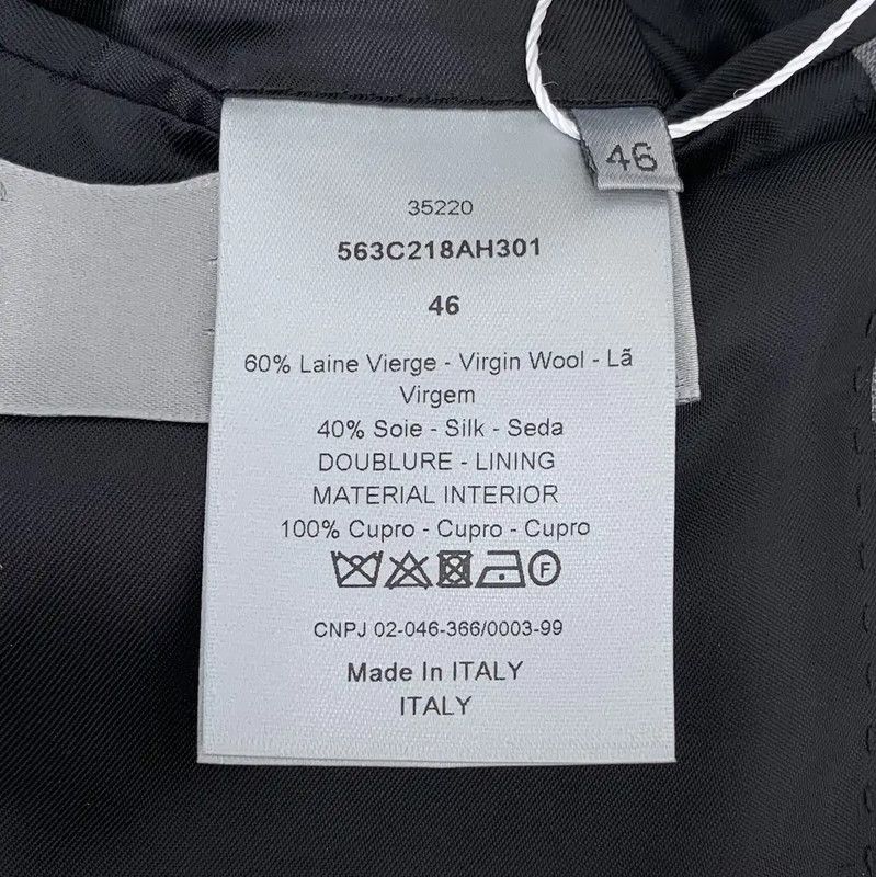 Dior Dior Gray Wool Men's Jacket with Text Print 0089 Size US S / EU 44-46 / 1 - 6 Thumbnail