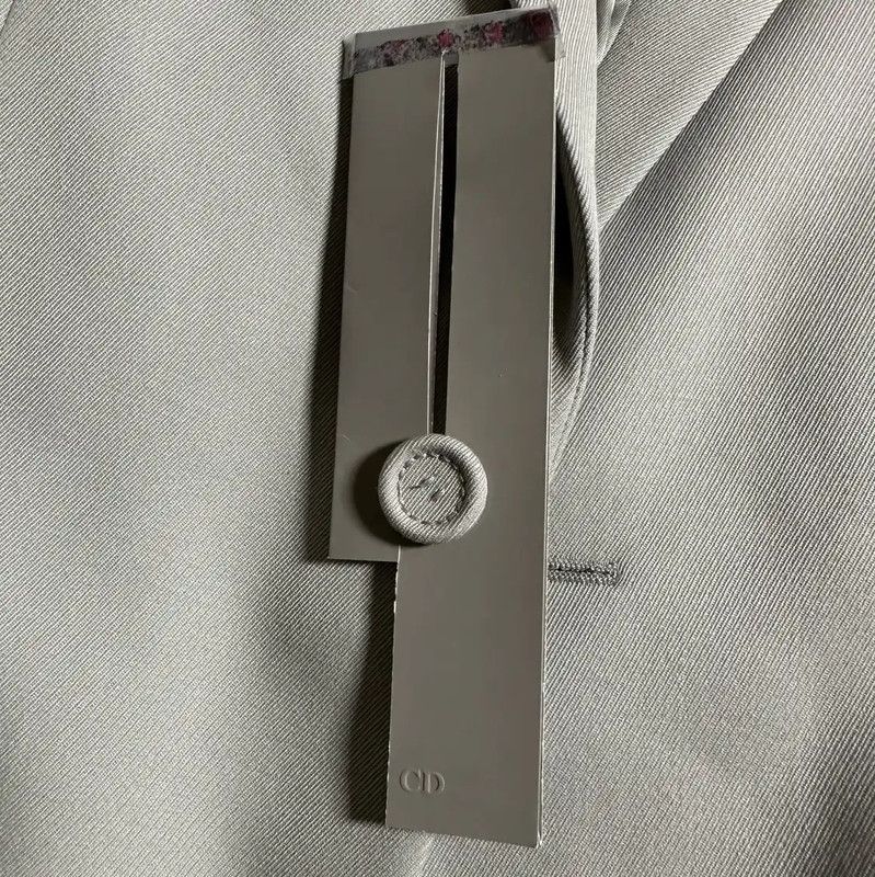 Dior Dior Men's Long Sleeve Silver Wool Jacket 0089 Size US L / EU 52-54 / 3 - 7 Thumbnail