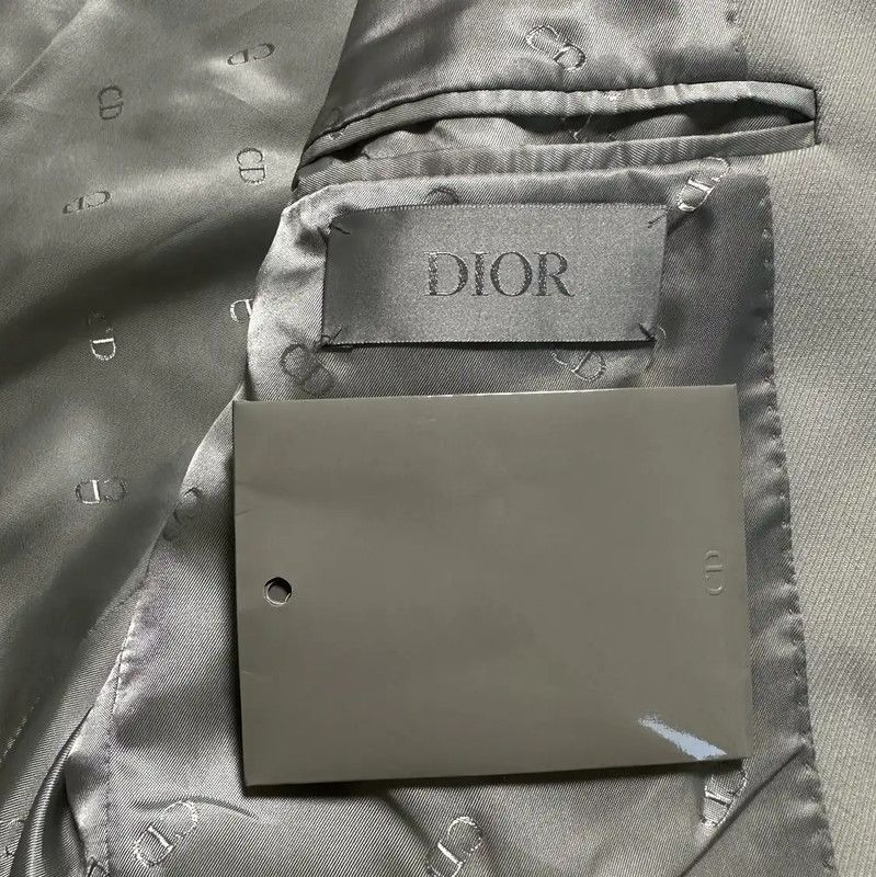 Dior Dior Men's Long Sleeve Silver Wool Jacket 0089 Size US L / EU 52-54 / 3 - 4 Thumbnail