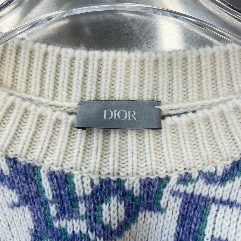 Dior Dior White Knit Sweater for Men 0089 Size US S / EU 44-46 / 1 - 3 Thumbnail