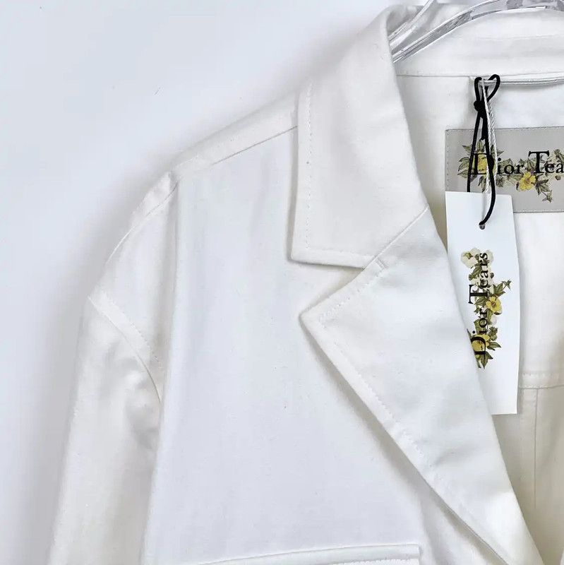 Dior Dior Men's Casual White Cotton Coat 0089 Size US L / EU 52-54 / 3 - 3 Thumbnail
