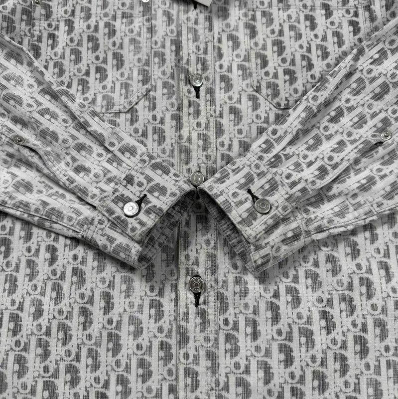 Dior Dior Men's Cotton Shirt in White 0089 Size US S / EU 44-46 / 1 - 5 Thumbnail