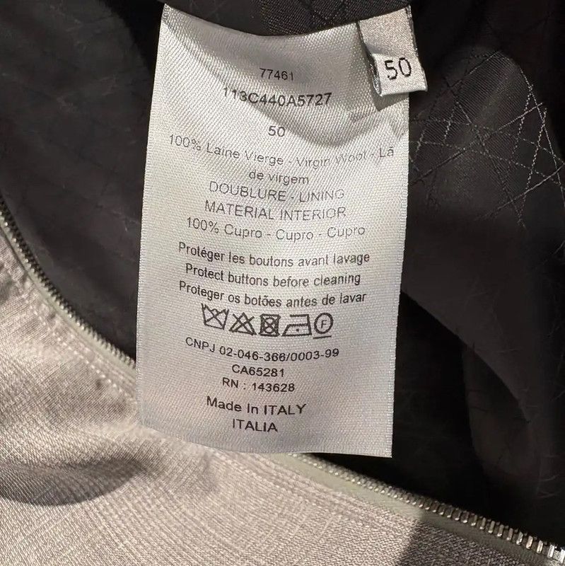 Dior Dior Gray XL Men's Outerwear Jacket 0089 Size US XL / EU 56 / 4 - 4 Thumbnail
