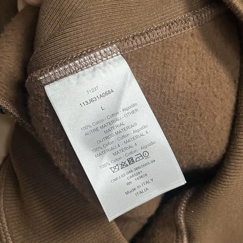 Dior Dior Brown Cotton Men's Hoodie 0089 Size US L / EU 52-54 / 3 - 5 Thumbnail